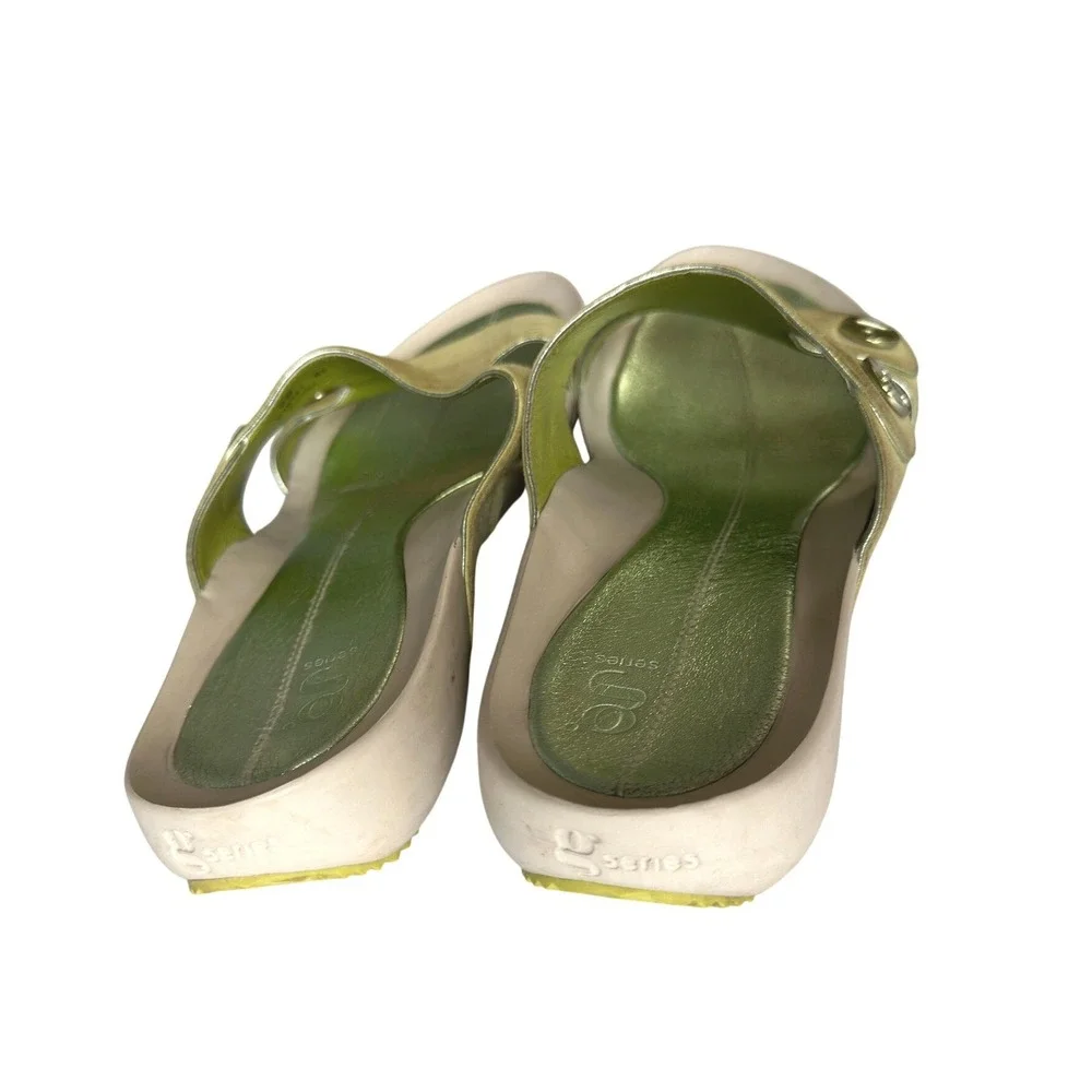 Nike Lab Sandal Womens Green G Series Open Toe Slide Wedge Suede Sz 9 Y2K KC